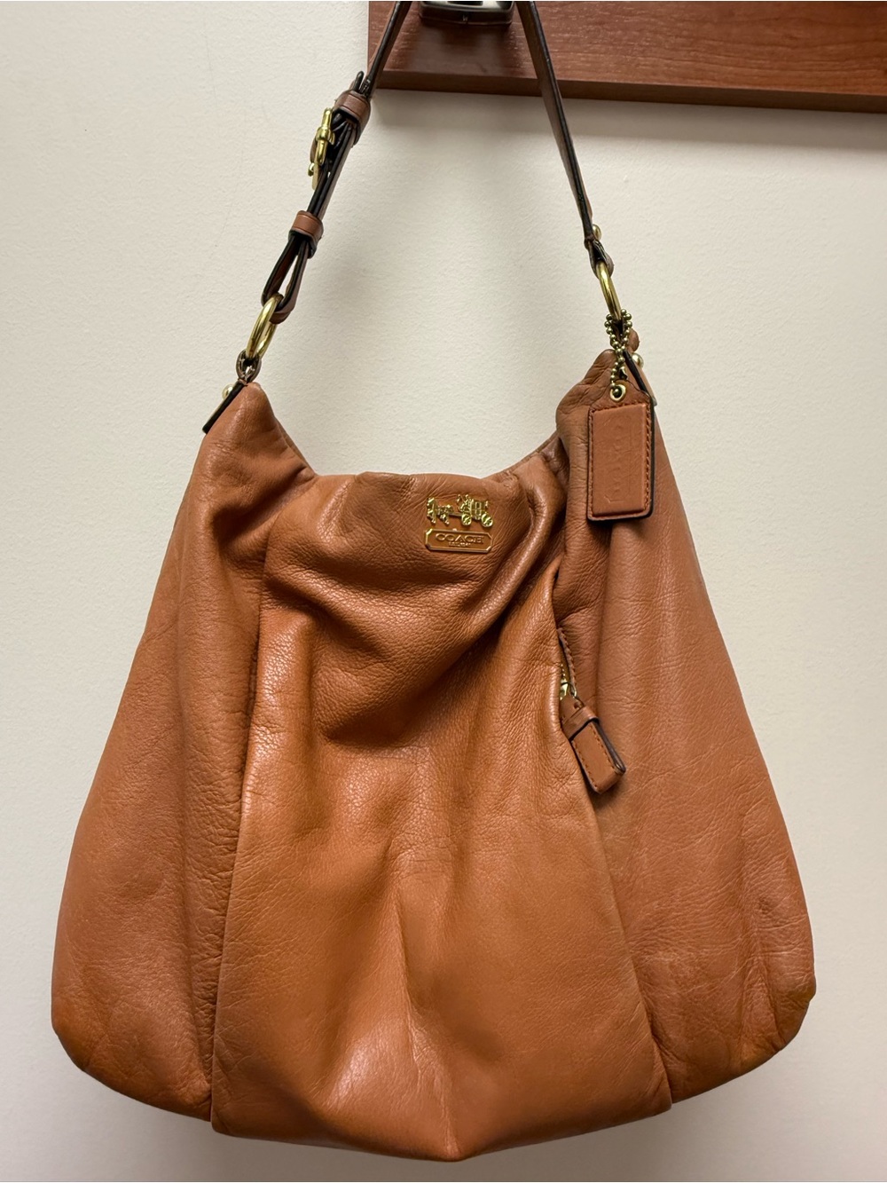 Coach Leather Hobo Madison Isabelle in Saddle Brown EUC